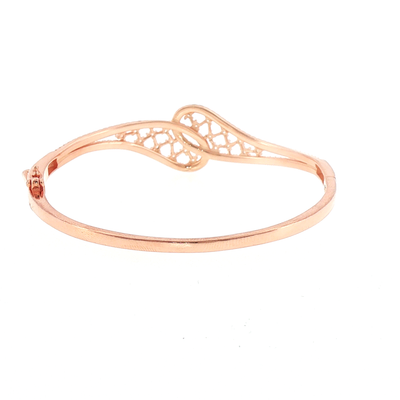 Rose Gold Filigree Lattice Bangle Bracelet