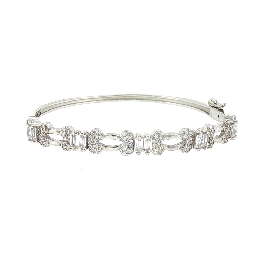 Silver Flutter Baguette Bracelet
