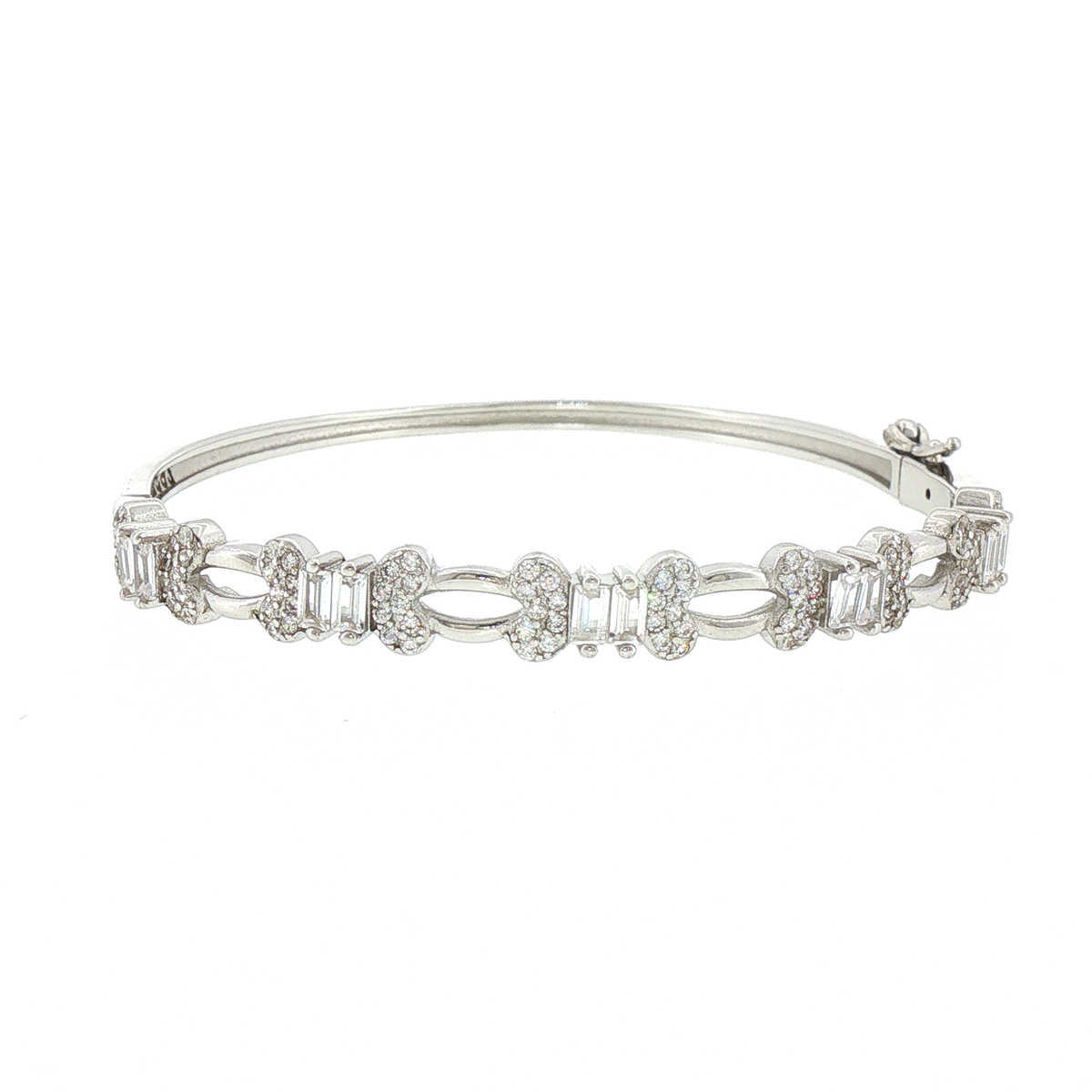 Silver Flutter Baguette Bracelet