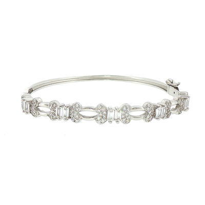 Silver Flutter Baguette Bracelet