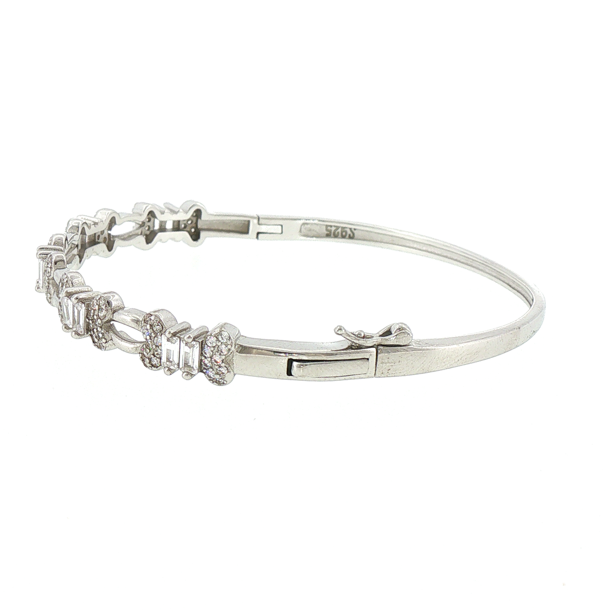 Silver Flutter Baguette Bracelet