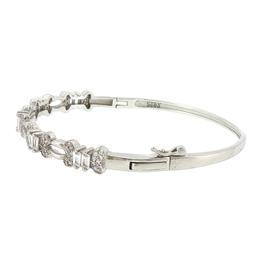 Silver Flutter Baguette Bracelet