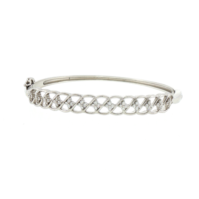 Silver Twisted Infinity Bracelet
