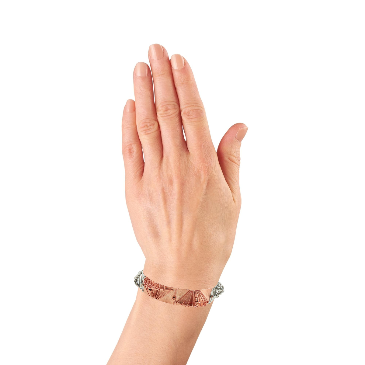 Rose Gold Wire-Wrapped Cuff Bangle