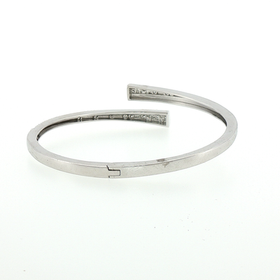 Silver Starlight Bypass Cuff Bracelet
