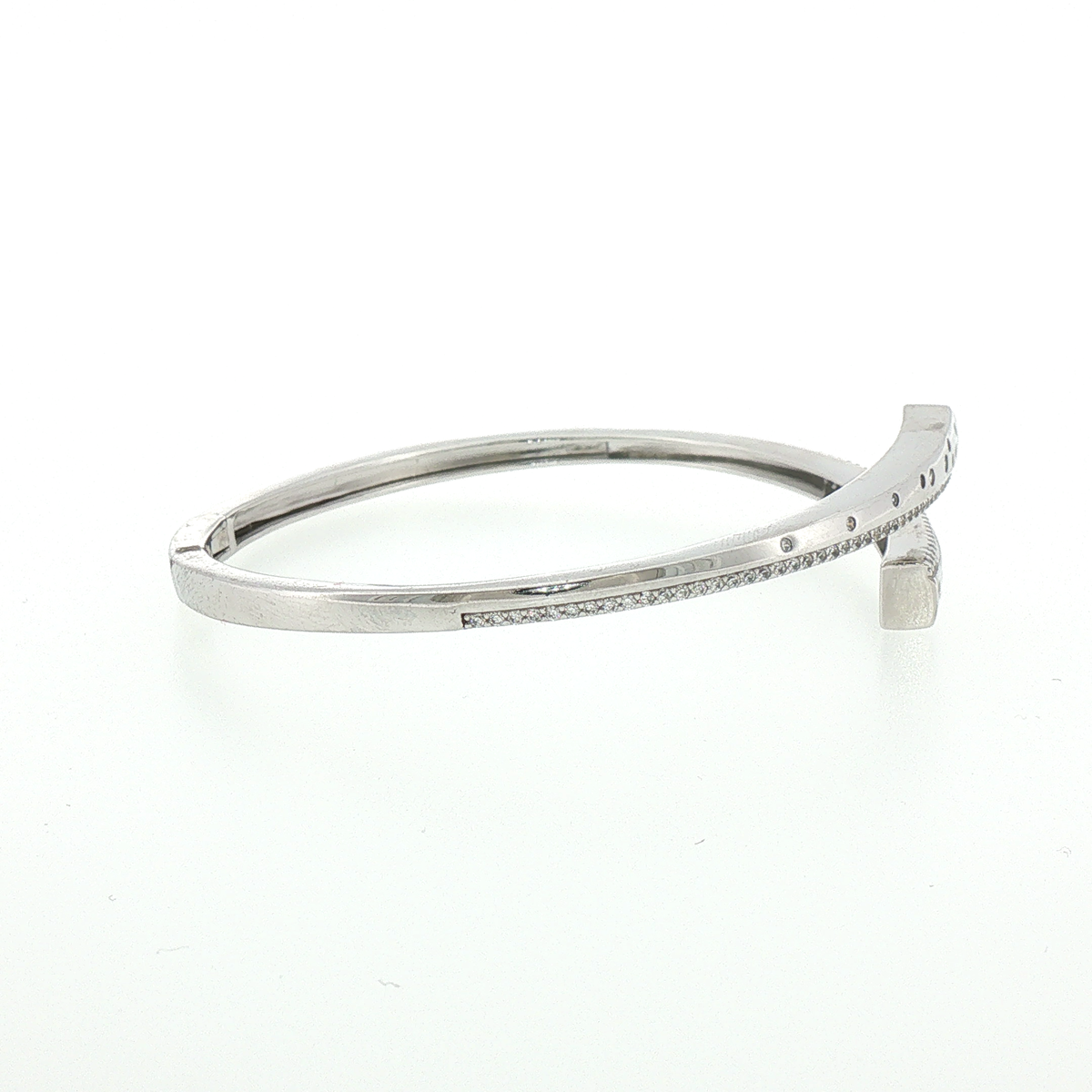 Silver Starlight Bypass Cuff Bracelet