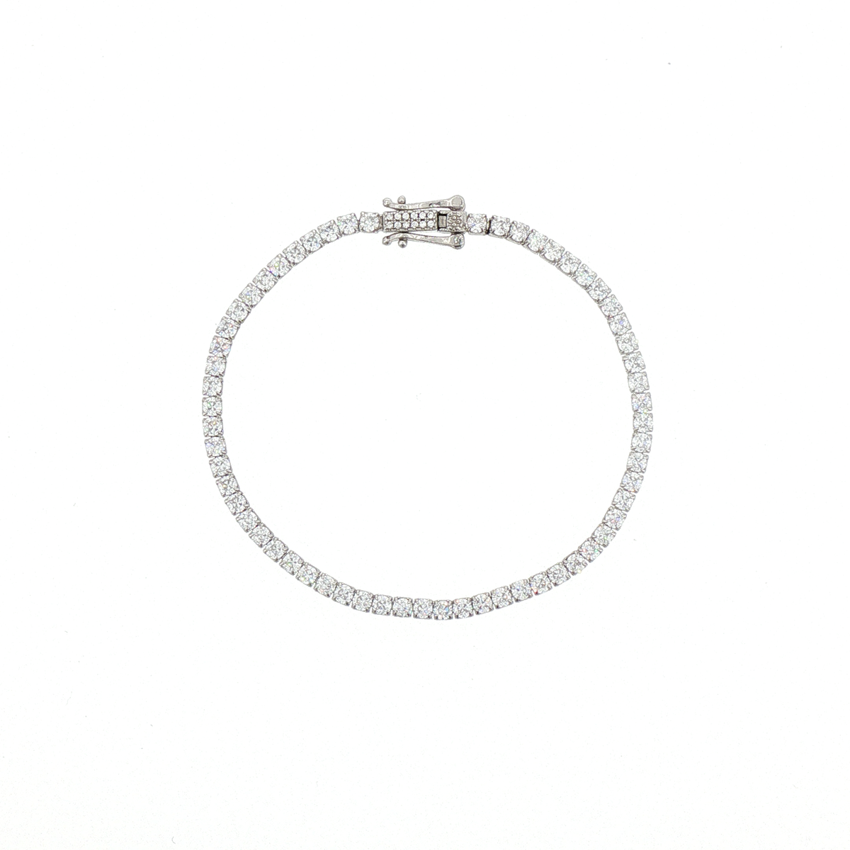 Classic Silver Tennis Bracelet
