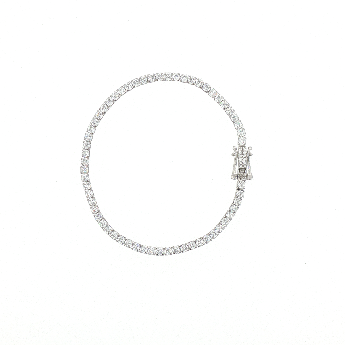 Classic Silver Tennis Bracelet