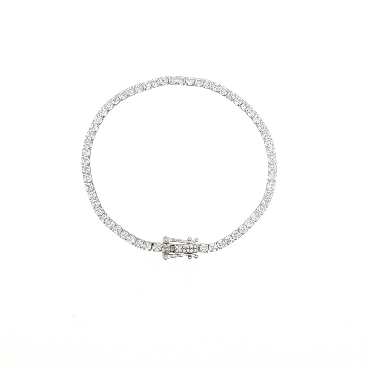 Classic Silver Tennis Bracelet