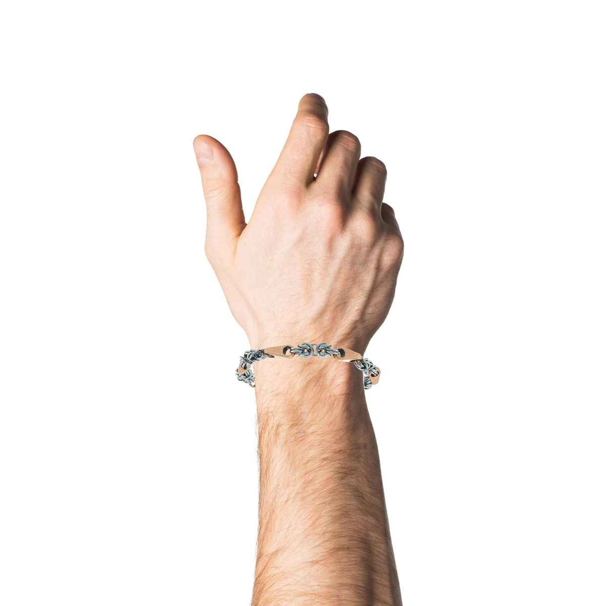 Two-Tone Rose Gold Link Chain Bracelet