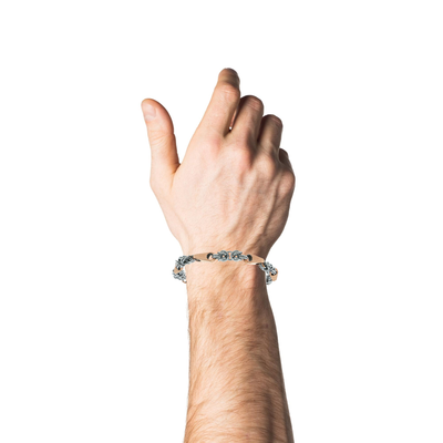 Two-Tone Rose Gold Link Chain Bracelet