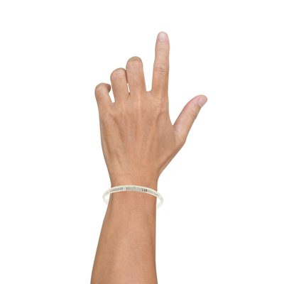 Silver Engraved Patterned Bracelet