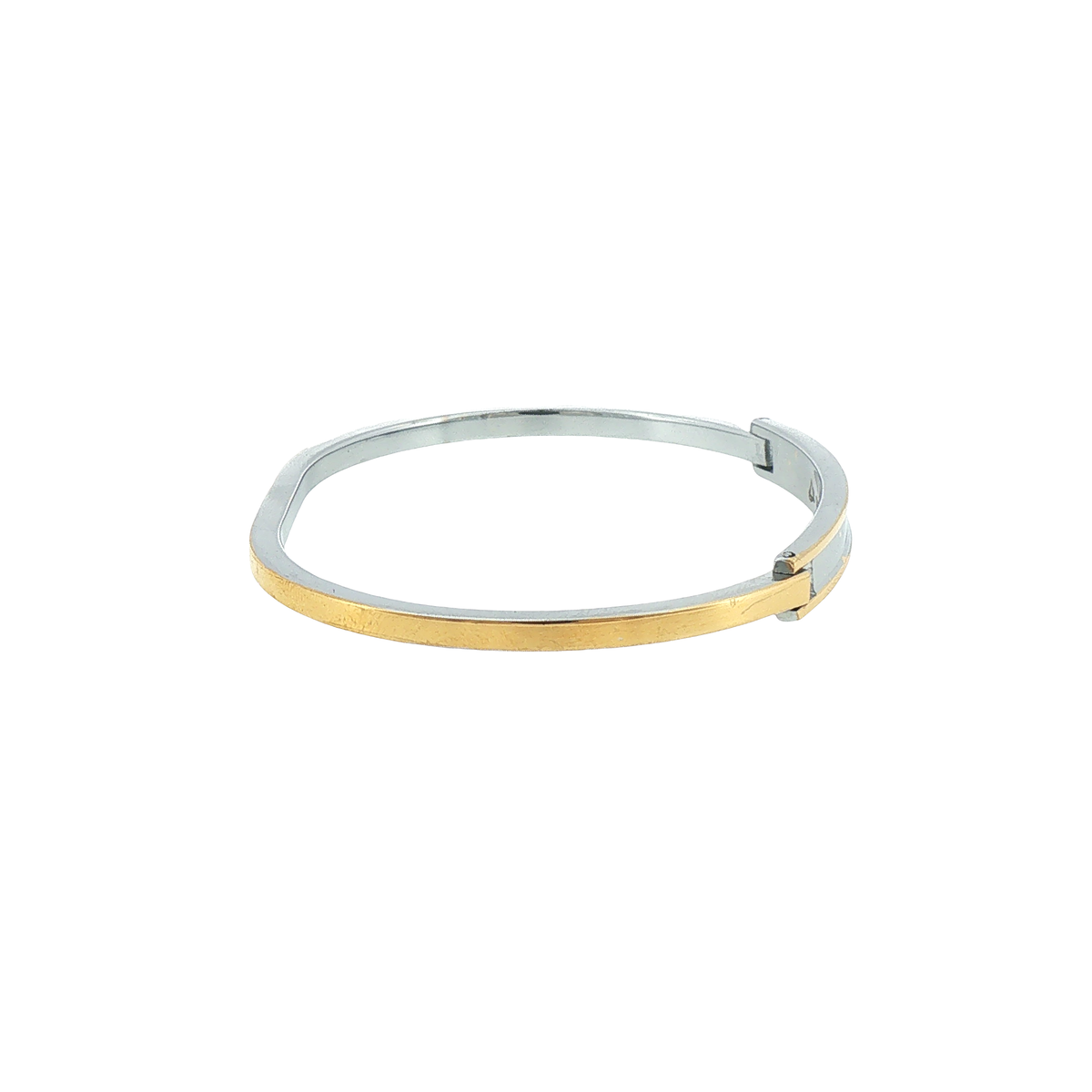 Silver & Golden Plated Modern Bar Bracelet