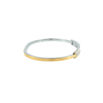 Silver & Golden Plated Modern Bar Bracelet