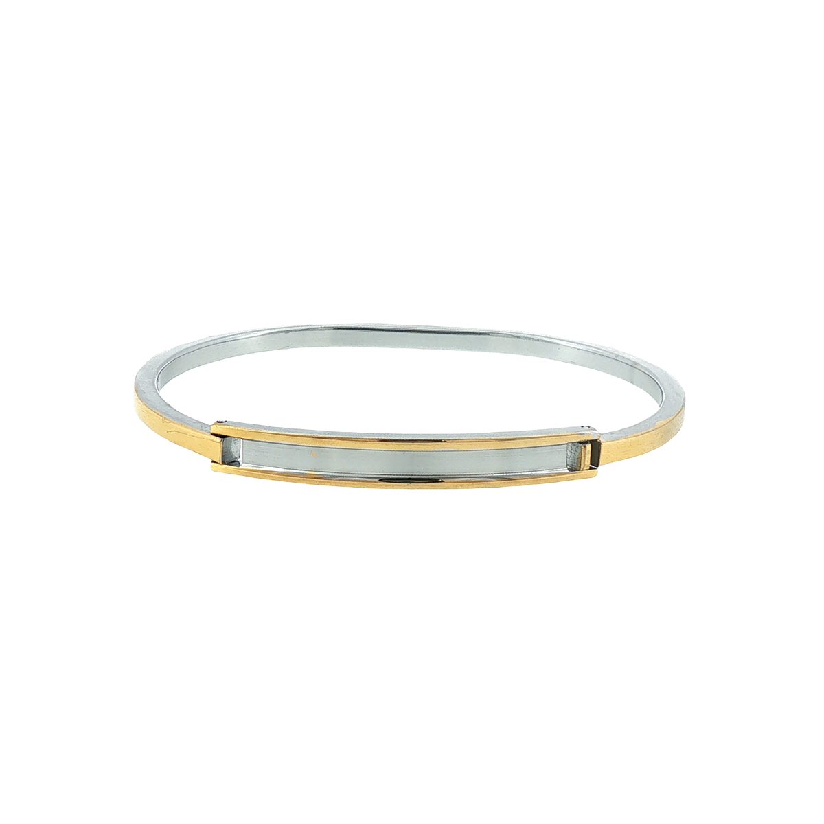 Silver & Golden Plated Modern Bar Bracelet