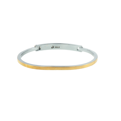 Silver & Golden Plated Modern Bar Bracelet