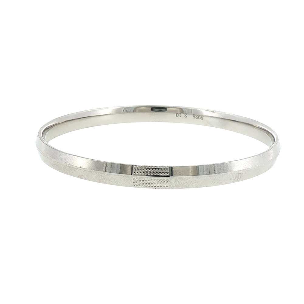 Silver Textured Accent Bracelet