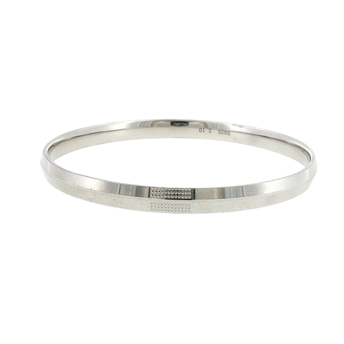 Silver Textured Accent Bracelet