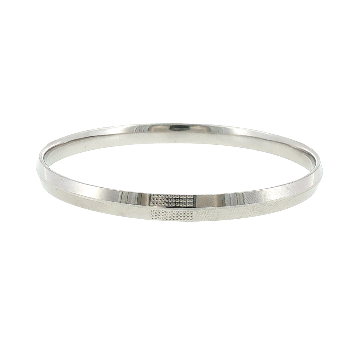 Silver Textured Accent Bracelet