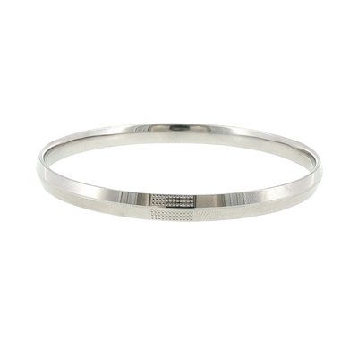 Silver Textured Accent Bracelet