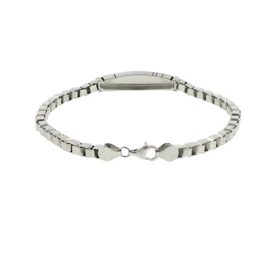 Silver Anchor Motif Chain Bracelet