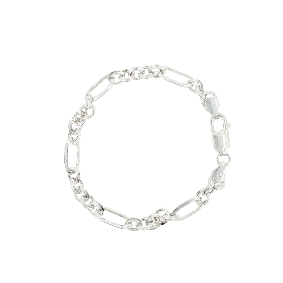 Silver Figaro Chain Bracelet