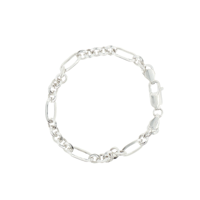 Silver Figaro Chain Bracelet