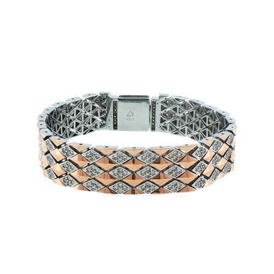 Silver Geometric Striking Chain Bracelet