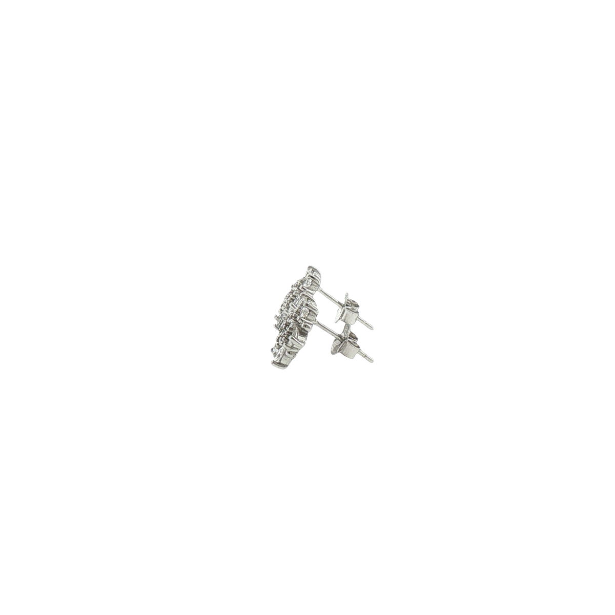 Silver Cluster Earrings