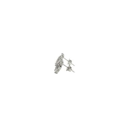 Silver Cluster Earrings