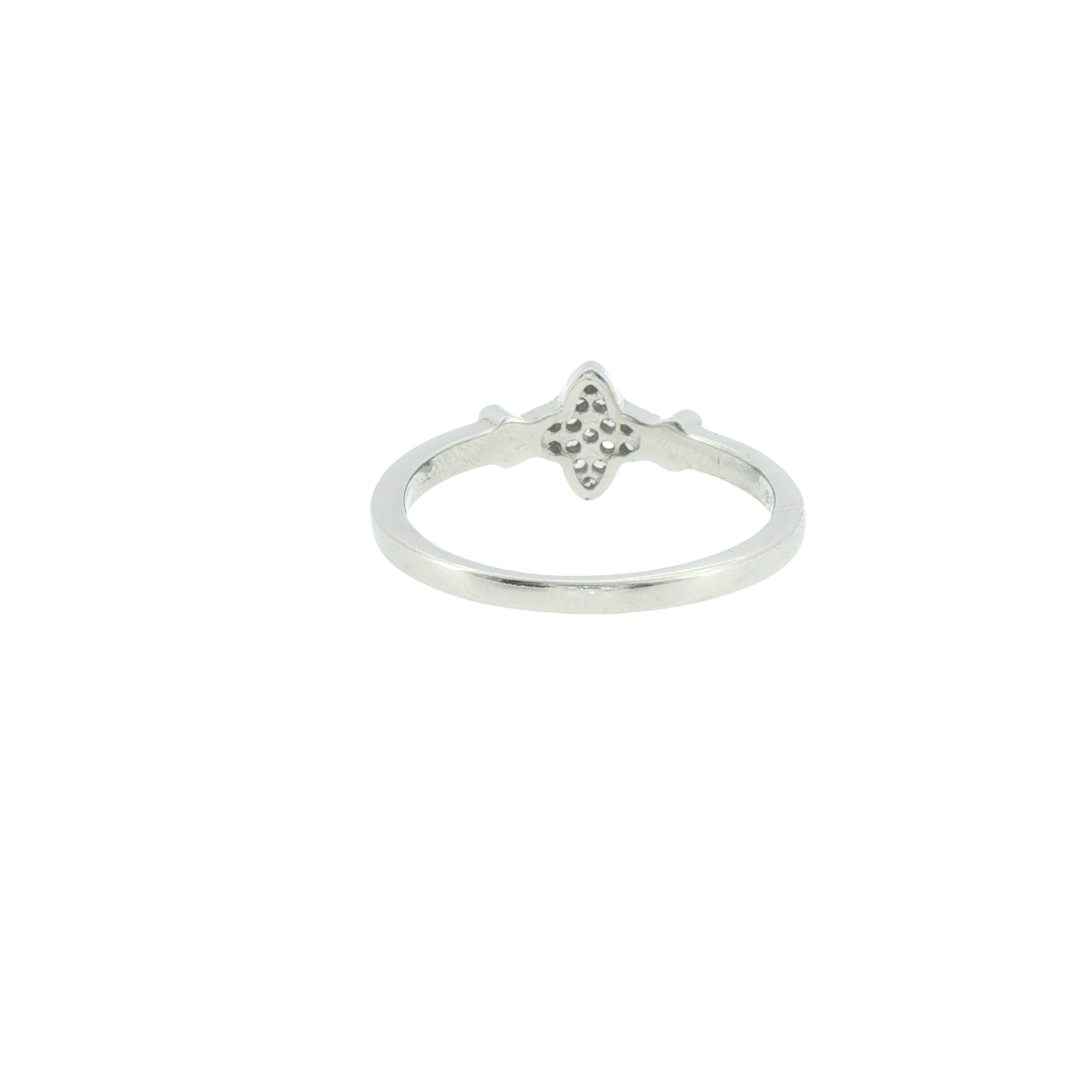 Silver Quatrefoil Multistone Ring