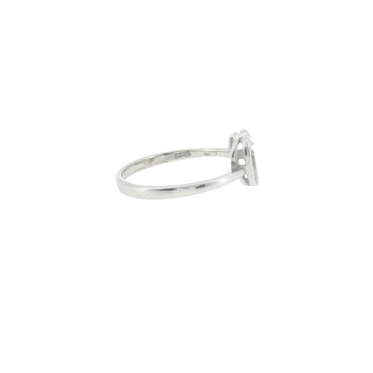 Silver Double Heart Ring