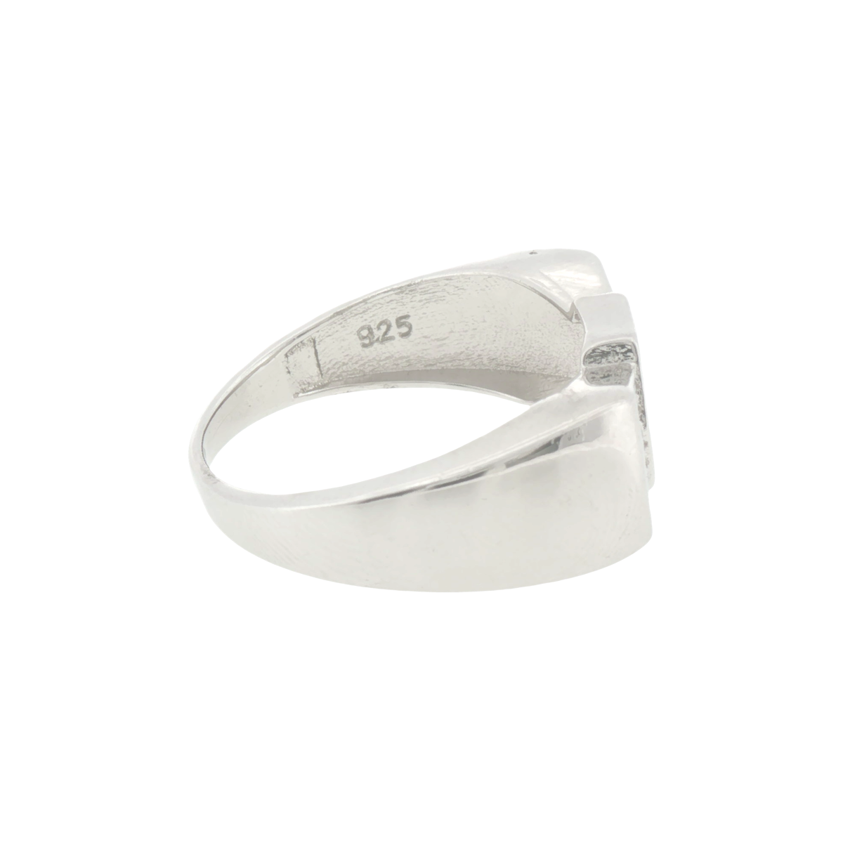 Silver Pavé Bow Motif Band Ring