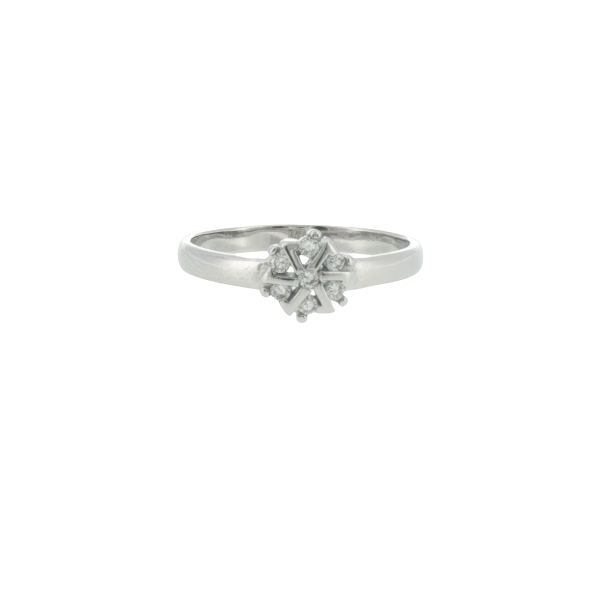 Silver Snowflake Cluster Ring