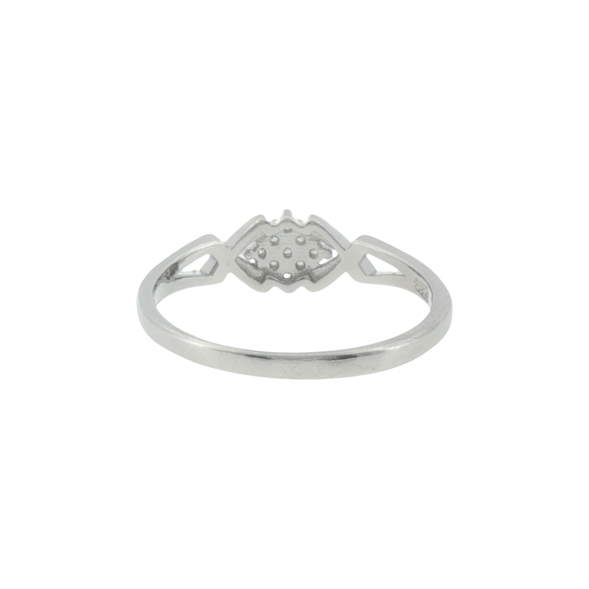 Silver Cluster Criss-Cross Ring