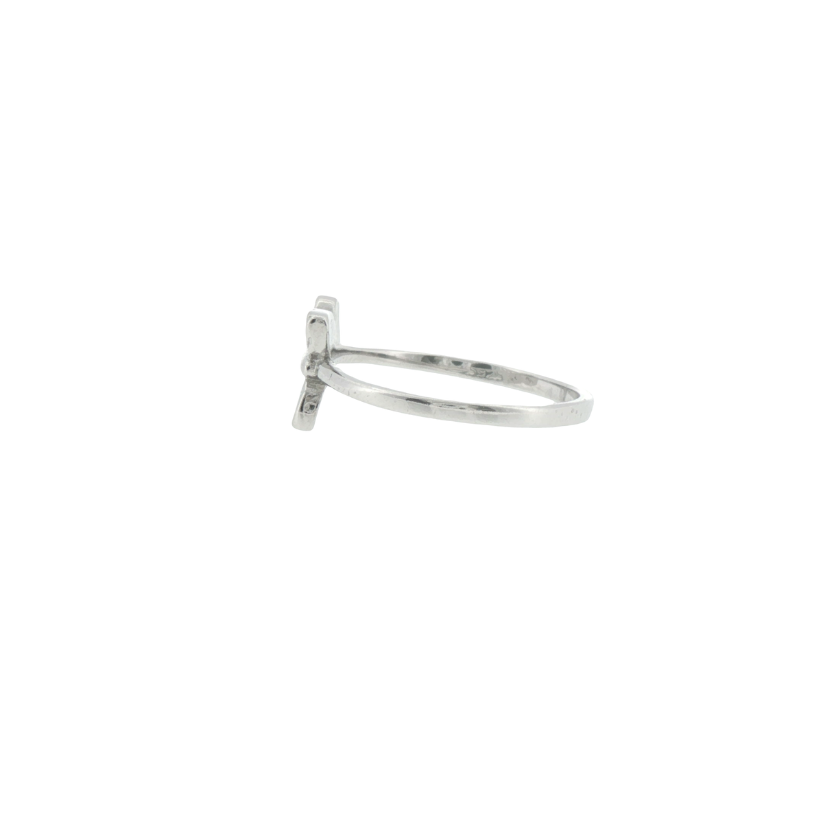 Silver Stone Butterfly Ring