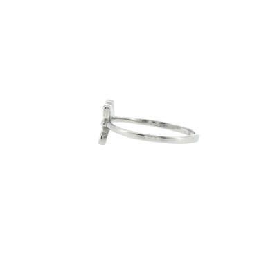 Silver Stone Butterfly Ring