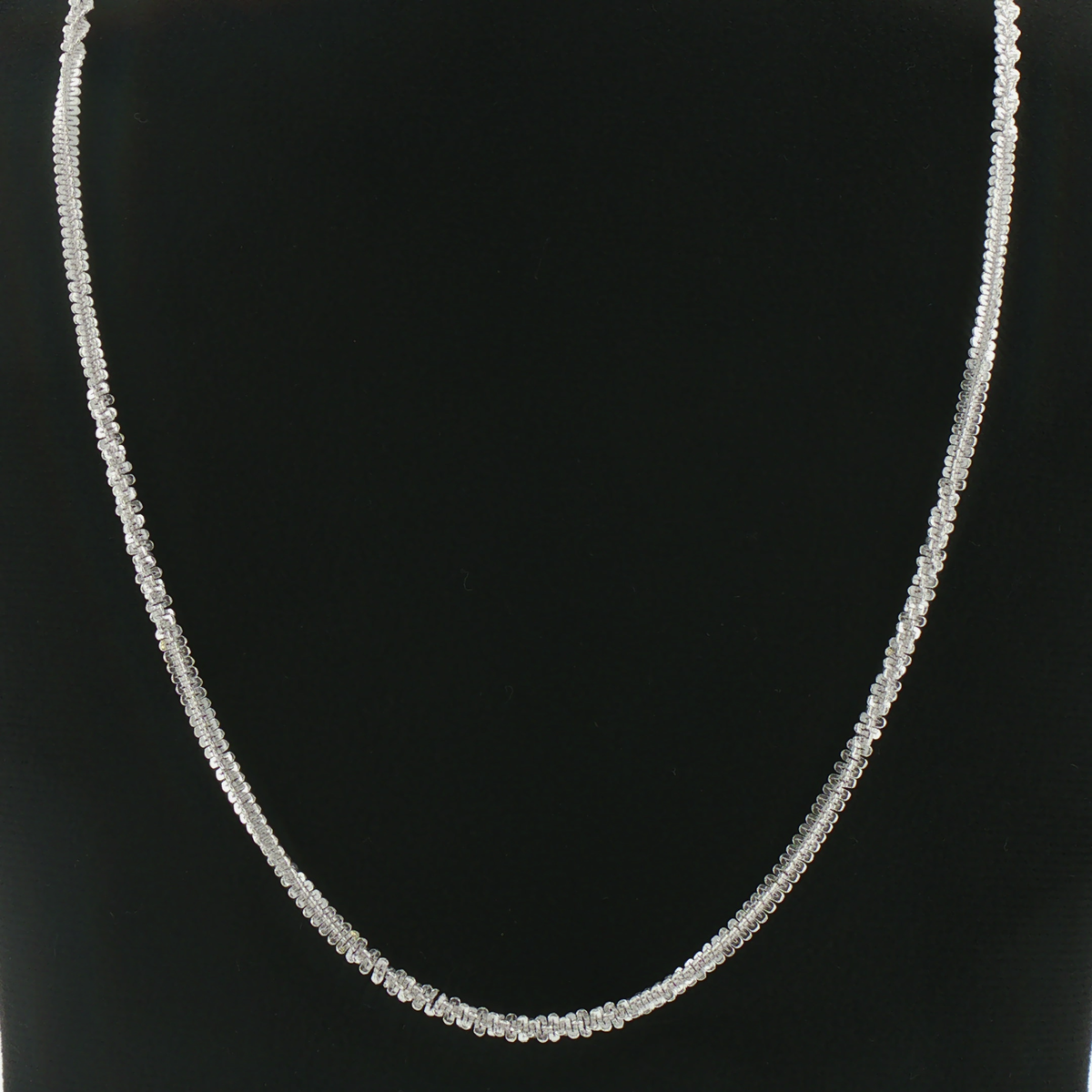 Silver Crystal Beaded Necklace