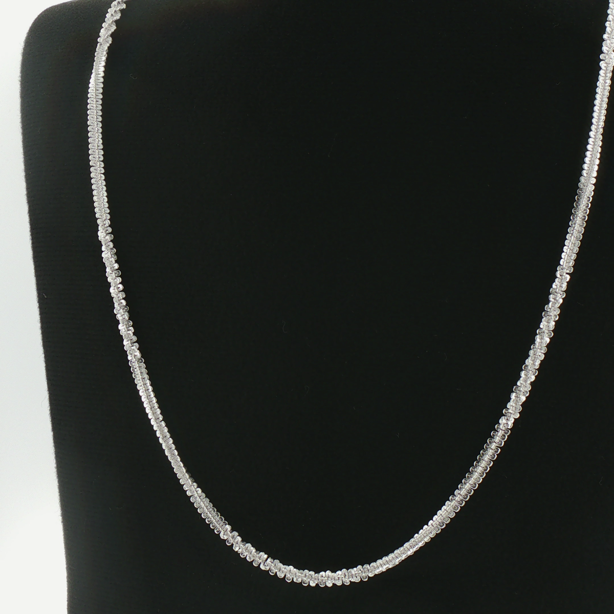Silver Crystal Beaded Necklace