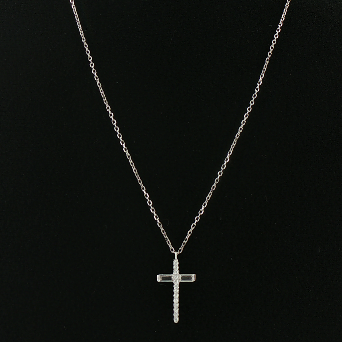 Silver Cross Pendant with Chain