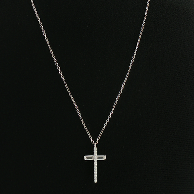 Silver Cross Pendant with Chain