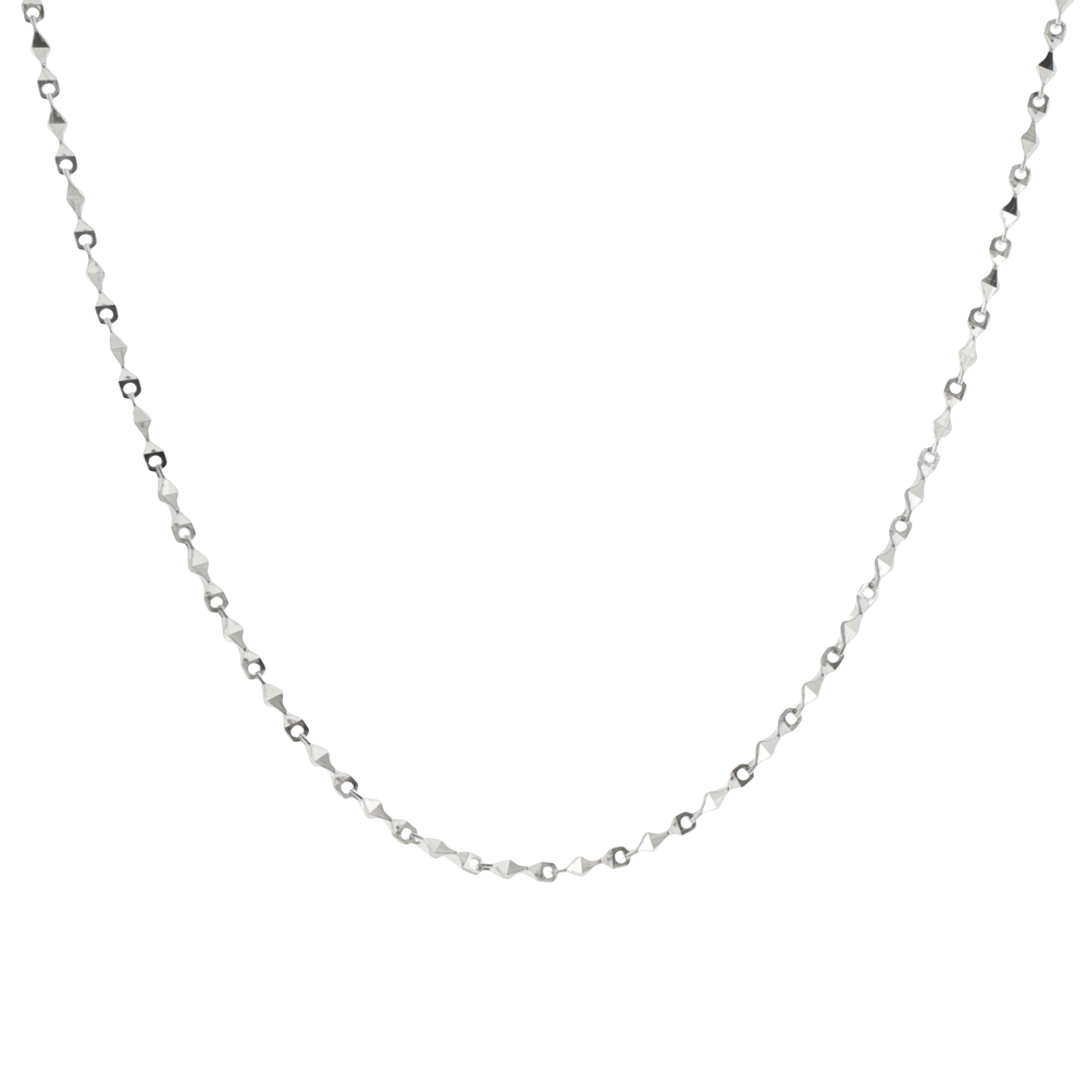 Silver Geometric Link Men Chain