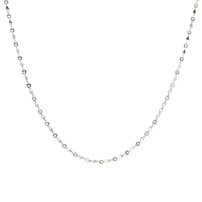Silver Geometric Link Men Chain