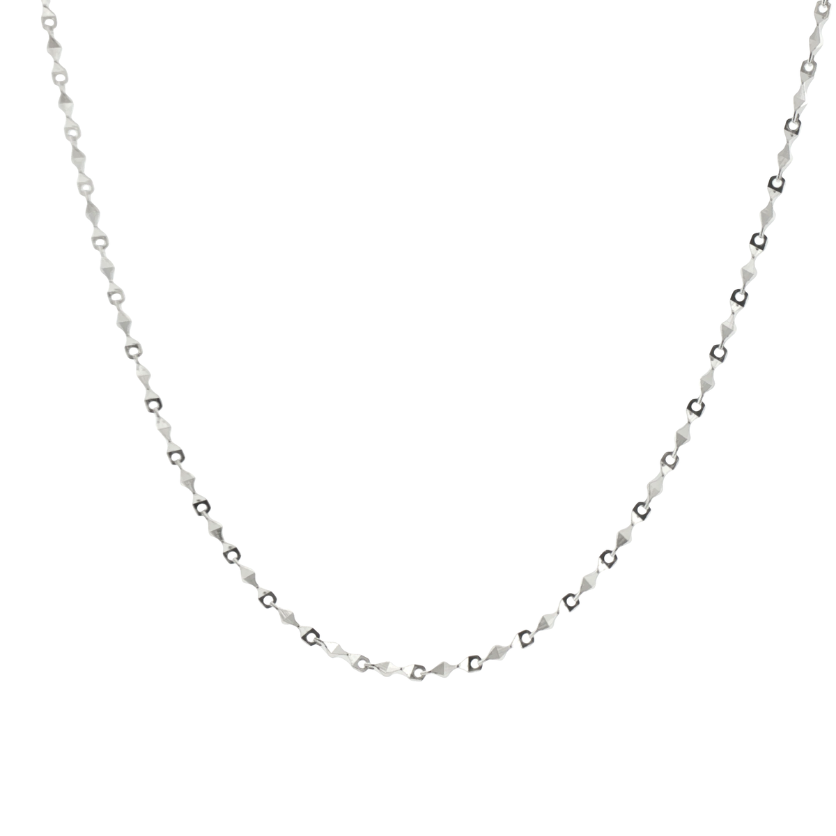 Silver Geometric Link Men Chain