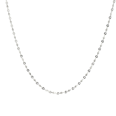 Silver Geometric Link Men Chain