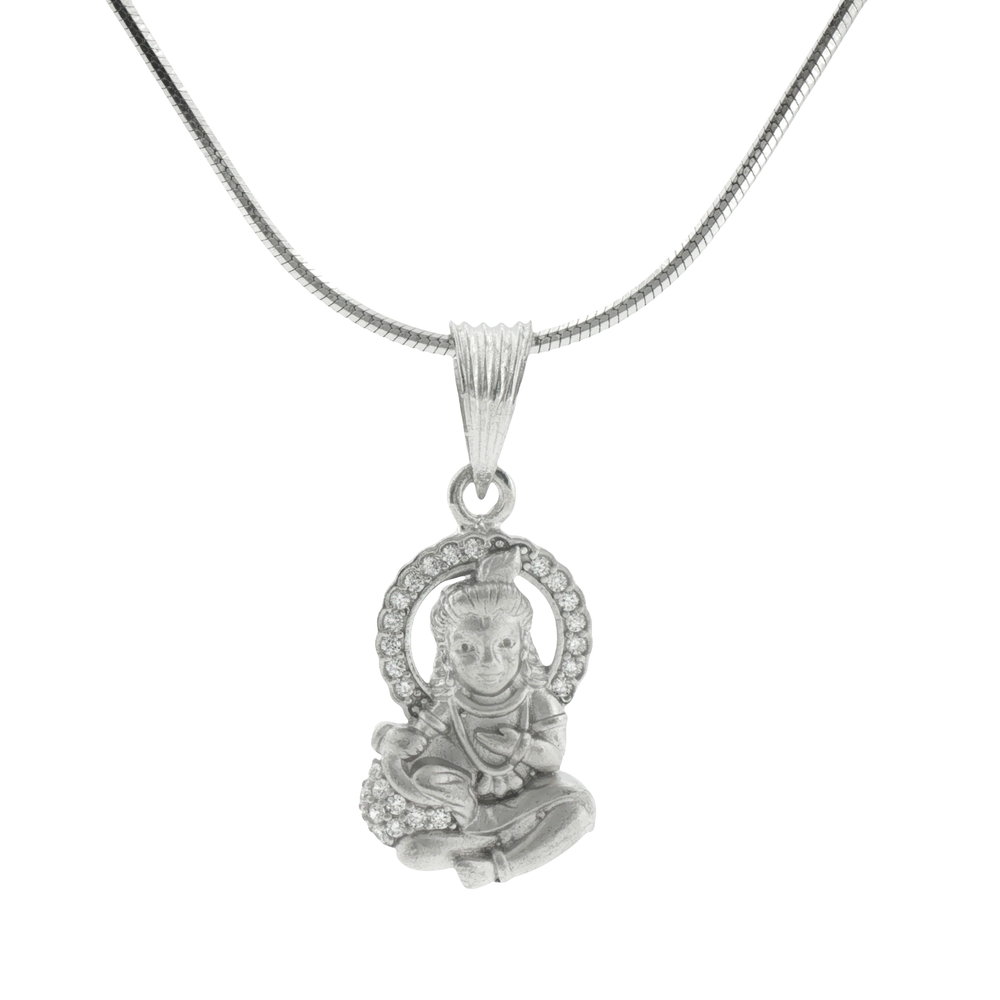 Silver Divine Bal Krishna Pendant
