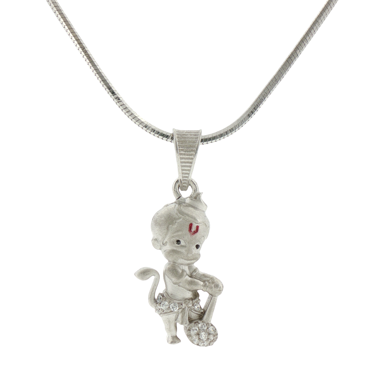 Silver Divine Bal Hanuman Pendant