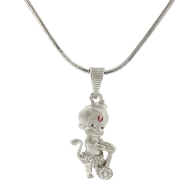 Silver Divine Bal Hanuman Pendant