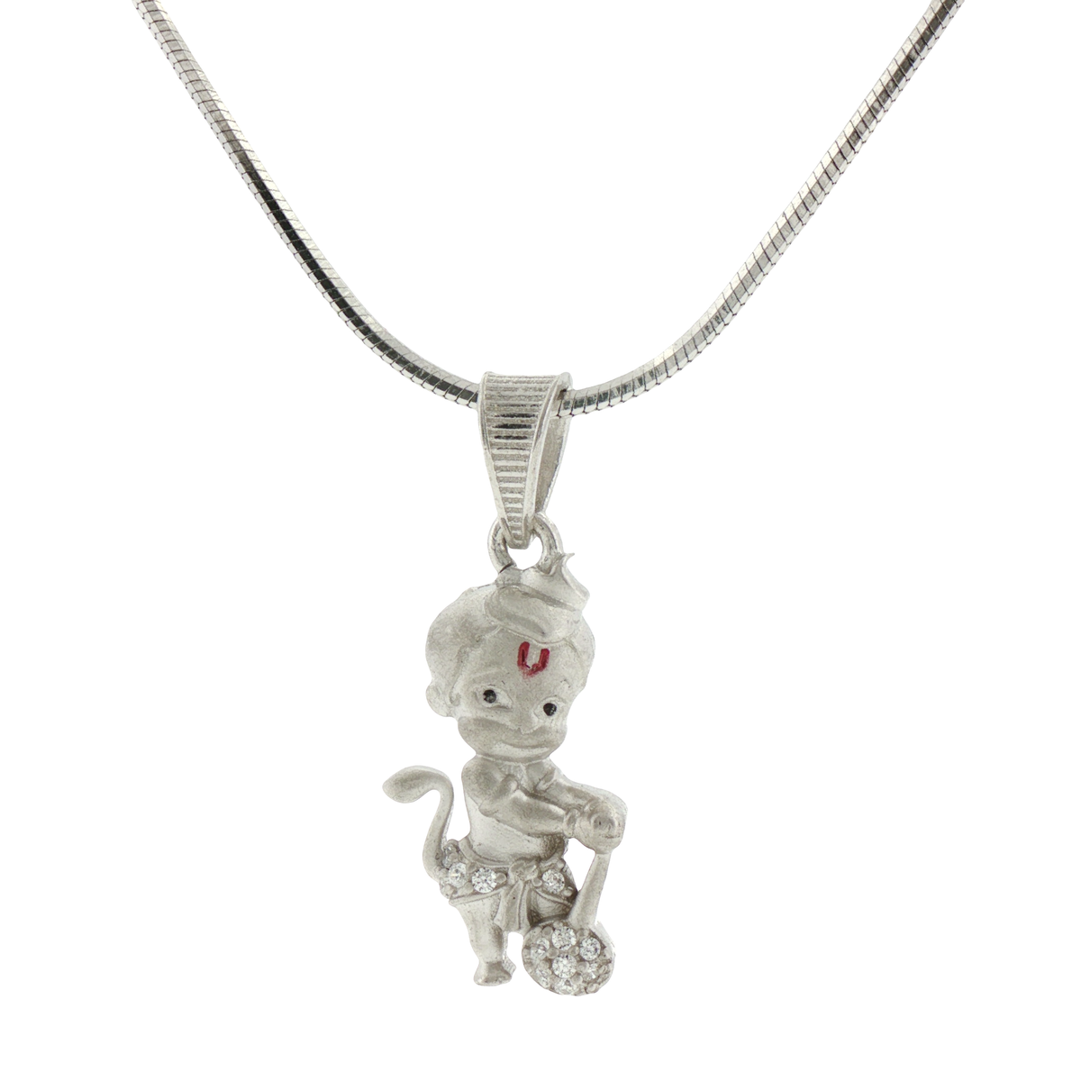 Silver Divine Bal Hanuman Pendant