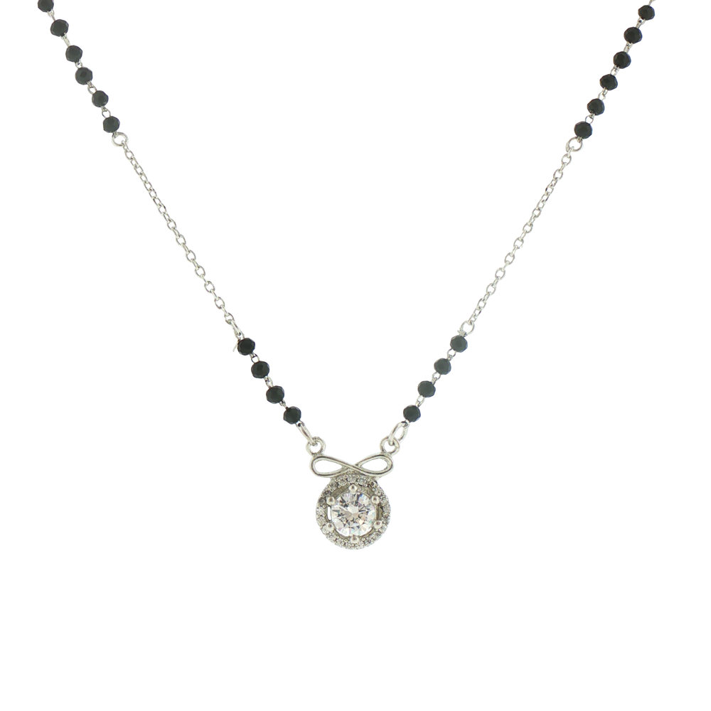 Silver Halo Mangalsutra with Infinity Motif